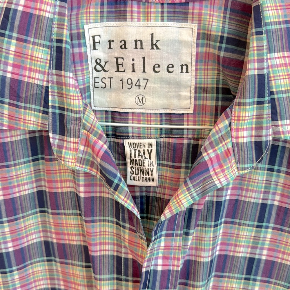 Frank & Eileen Barry plaid shirt, Medium - Picture 2 of 4